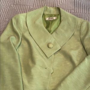 Popular green suit with skirt
